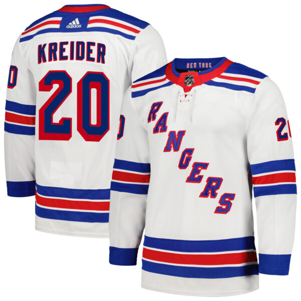 Chris Kreider New York Rangers White Away Primegreen Jersey - All Stitched
