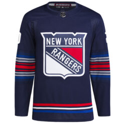 Alternative view of Chris Kreider New York Rangers Navy Alternate Primegreen Jersey - All Stitched