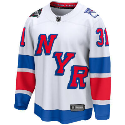 Alternative view of Igor Shesterkin New York Rangers White 2024 Stadium Series Jersey - All Stitched