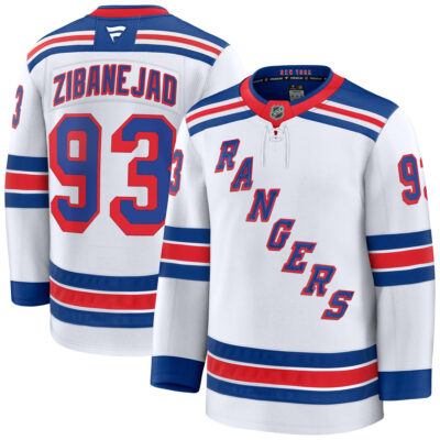 Mika Zibanejad New York Rangers White Away Premium Jersey - All Stitched