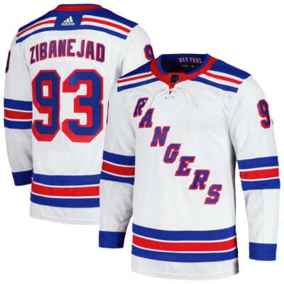 Mika Zibanejad New York Rangers White Away Primegreen Jersey - All Stitched