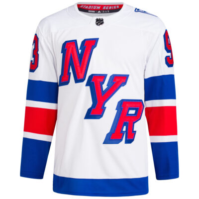 Alternative view of Mika Zibanejad New York Rangers White 2024 Stadium Series Primegreen Jersey - All Stitched