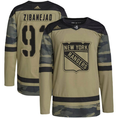 Mika Zibanejad New York Rangers Camo Military Appreciation Jersey - All Stitched