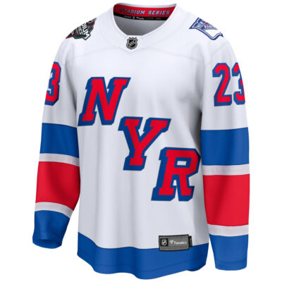 Alternative view of Adam Fox New York Rangers White 2024 Stadium Series Jersey - All Stitched