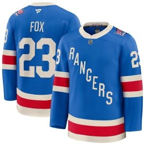 Adam Fox New York Rangers Blue Premium Centennial Jersey - All Stitched