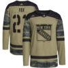 Adam Fox New York Rangers Camo Military Appreciation Jersey - All Stitched