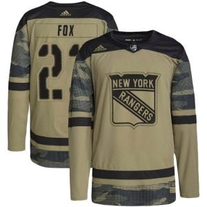 Adam Fox New York Rangers Camo Military Appreciation Jersey - All Stitched