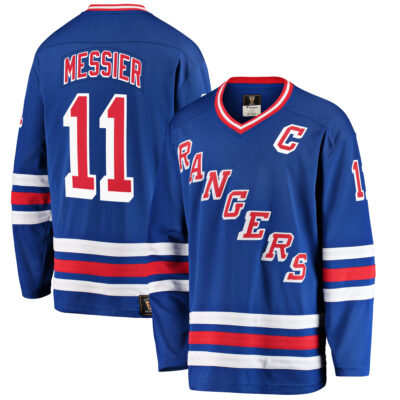 Mark Messier New York Rangers Royal Home Premium Jersey - All Stitched
