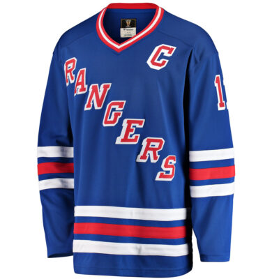 Alternative view of Mark Messier New York Rangers Royal Home Premium Jersey - All Stitched