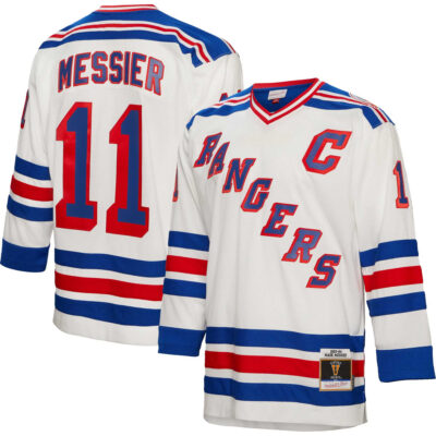 Mark Messier New York Rangers White Away Primegreen Jersey - All Stitched