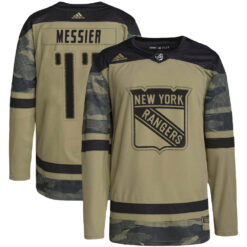 Mark Messier New York Rangers Camo Military Appreciation Jersey - All Stitched