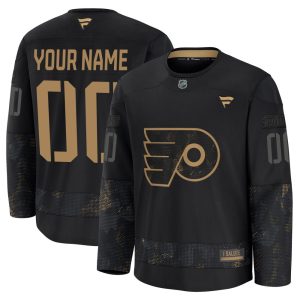 Custom Philadelphia Flyers Black 2024 Military Appreciation Jersey - All Stitched