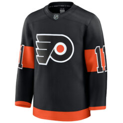 Alternative view of Travis Konecny Philadelphia Flyers Black Alternate Premium Jersey - All Stitched