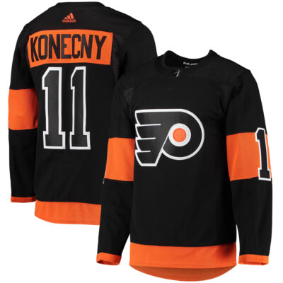 Travis Konecny Philadelphia Flyers Black Alternate Primegreen Jersey - All Stitched