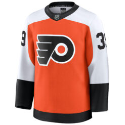 Alternative view of Matvei Michkov Philadelphia Flyers Orange Home Premium Jersey - All Stitched