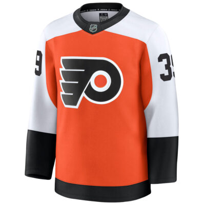 Alternative view of Matvei Michkov Philadelphia Flyers Orange Home Premium Jersey - All Stitched