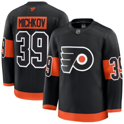 Matvei Michkov Philadelphia Flyers Black Alternate Premium Jersey - All Stitched