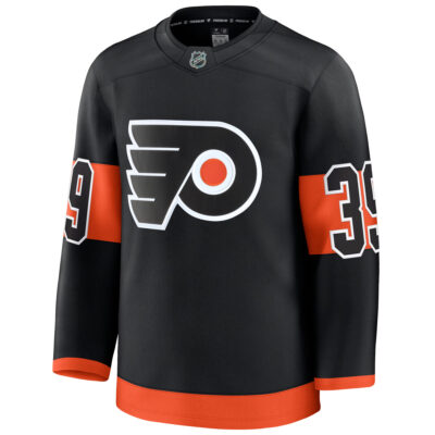 Alternative view of Matvei Michkov Philadelphia Flyers Black Alternate Premium Jersey - All Stitched