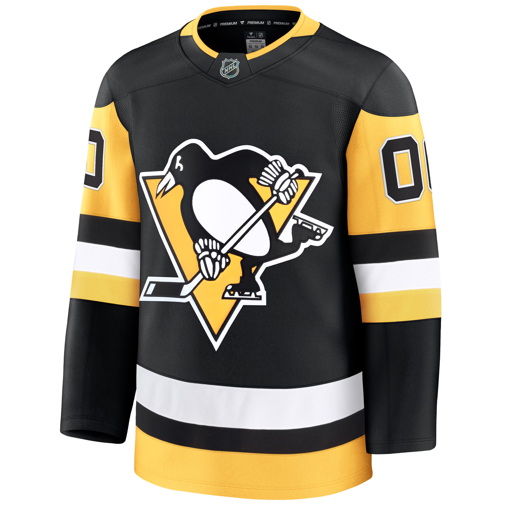 Custom Pittsburgh Penguins Black Home Premium Jersey - All Stitched - Image 2