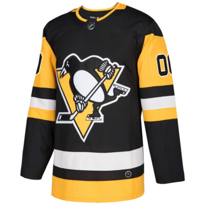 Alternative view of Custom Pittsburgh Penguins Black Home Primegreen Jersey - All Stitched