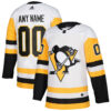 Custom Pittsburgh Penguins White Away Primegreen Jersey - All Stitched