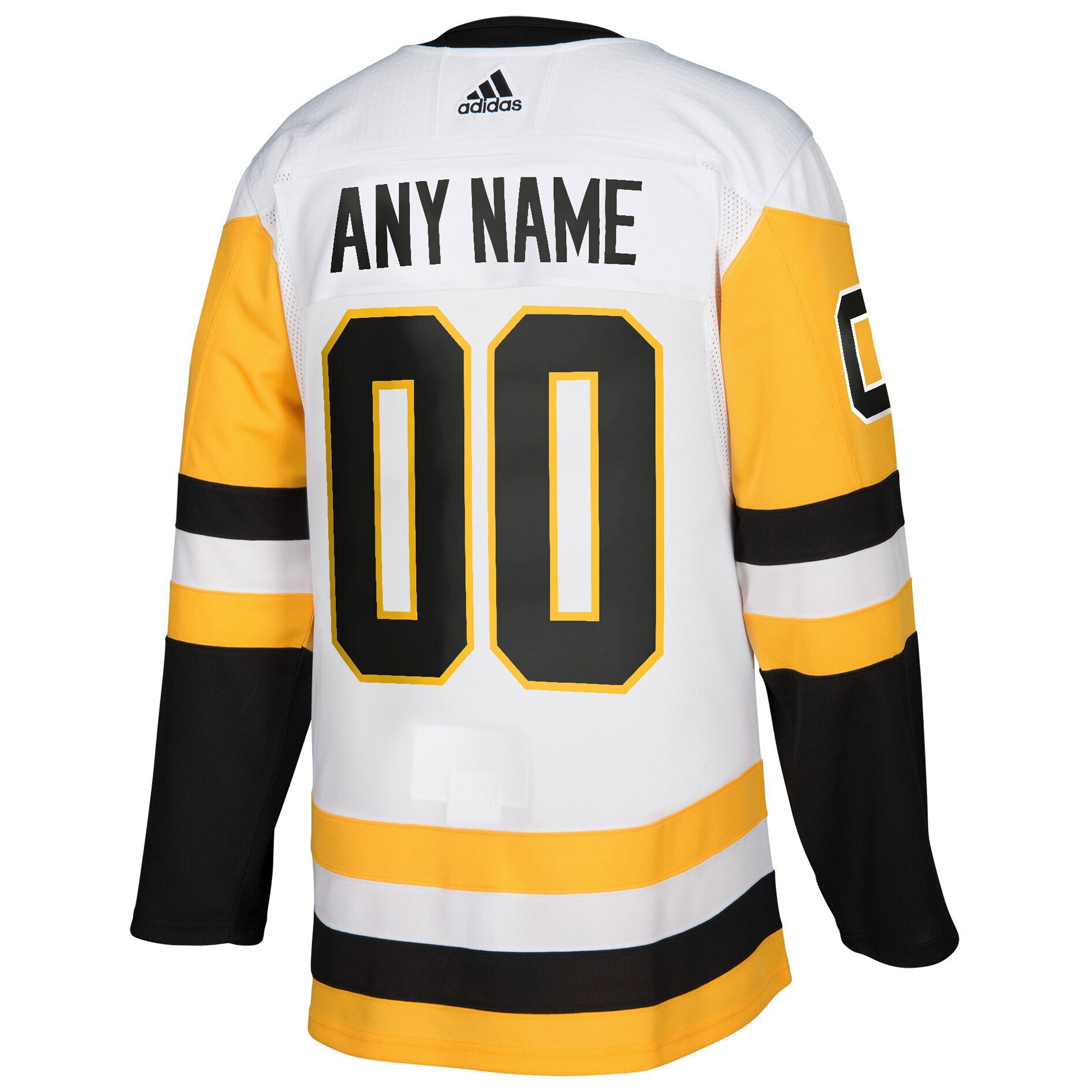 Custom Pittsburgh Penguins White Away Primegreen Jersey - All Stitched - Image 3