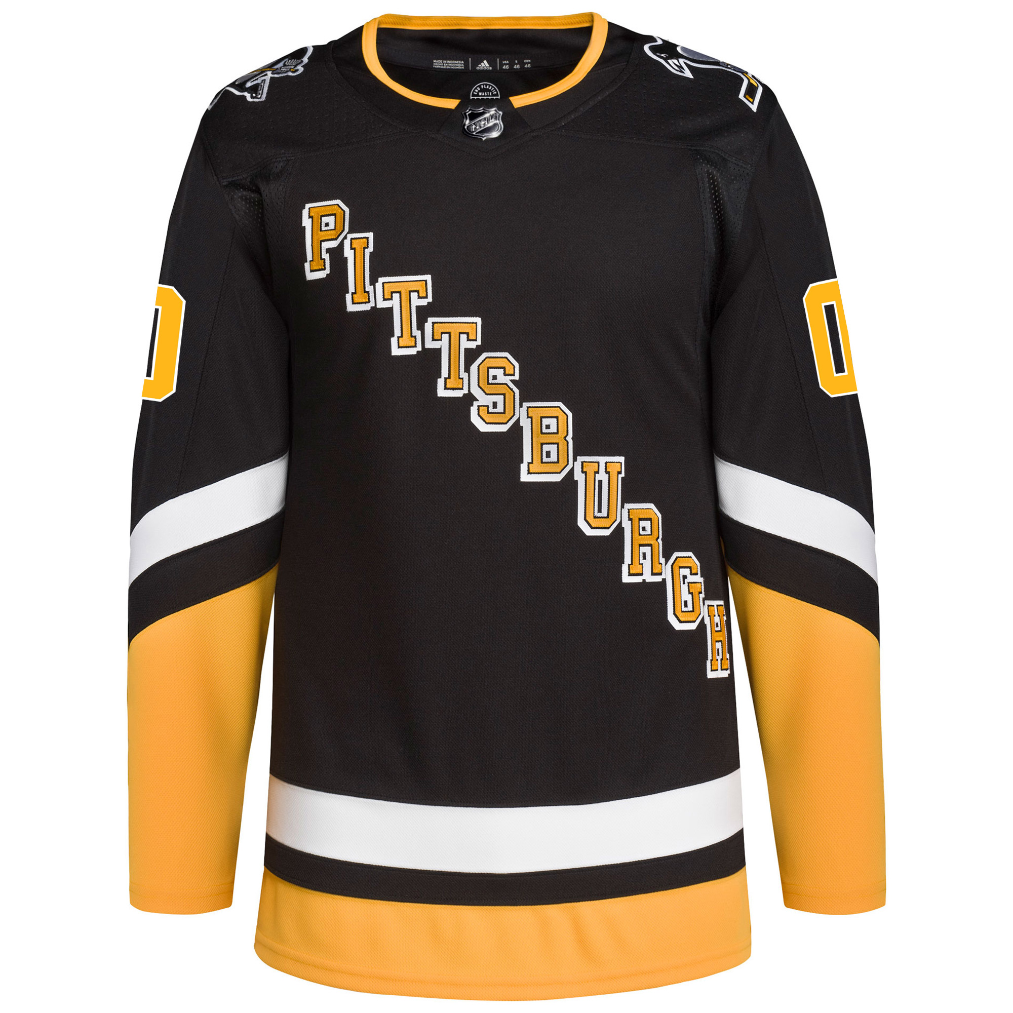 Custom Pittsburgh Penguins Black Alternate Primegreen Jersey - All Stitched - Image 2