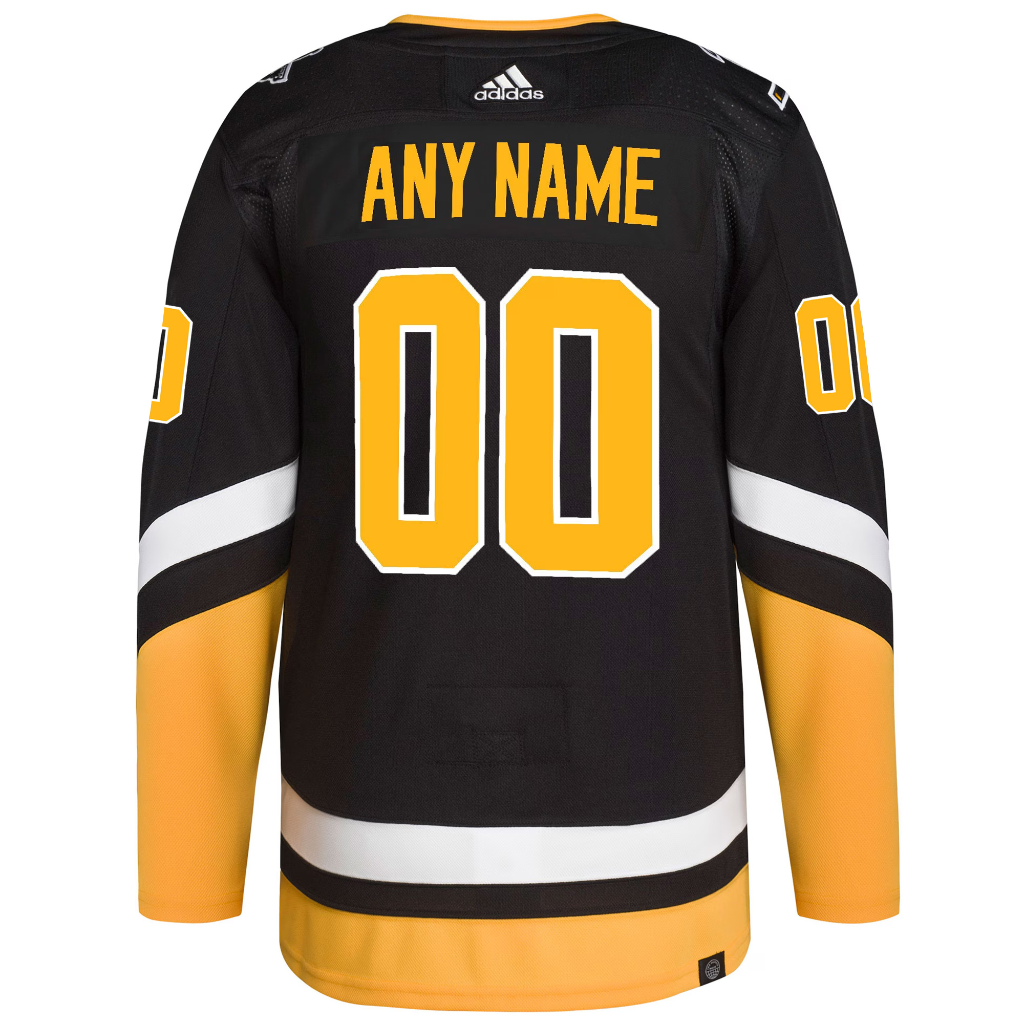 Custom Pittsburgh Penguins Black Alternate Primegreen Jersey - All Stitched - Image 3