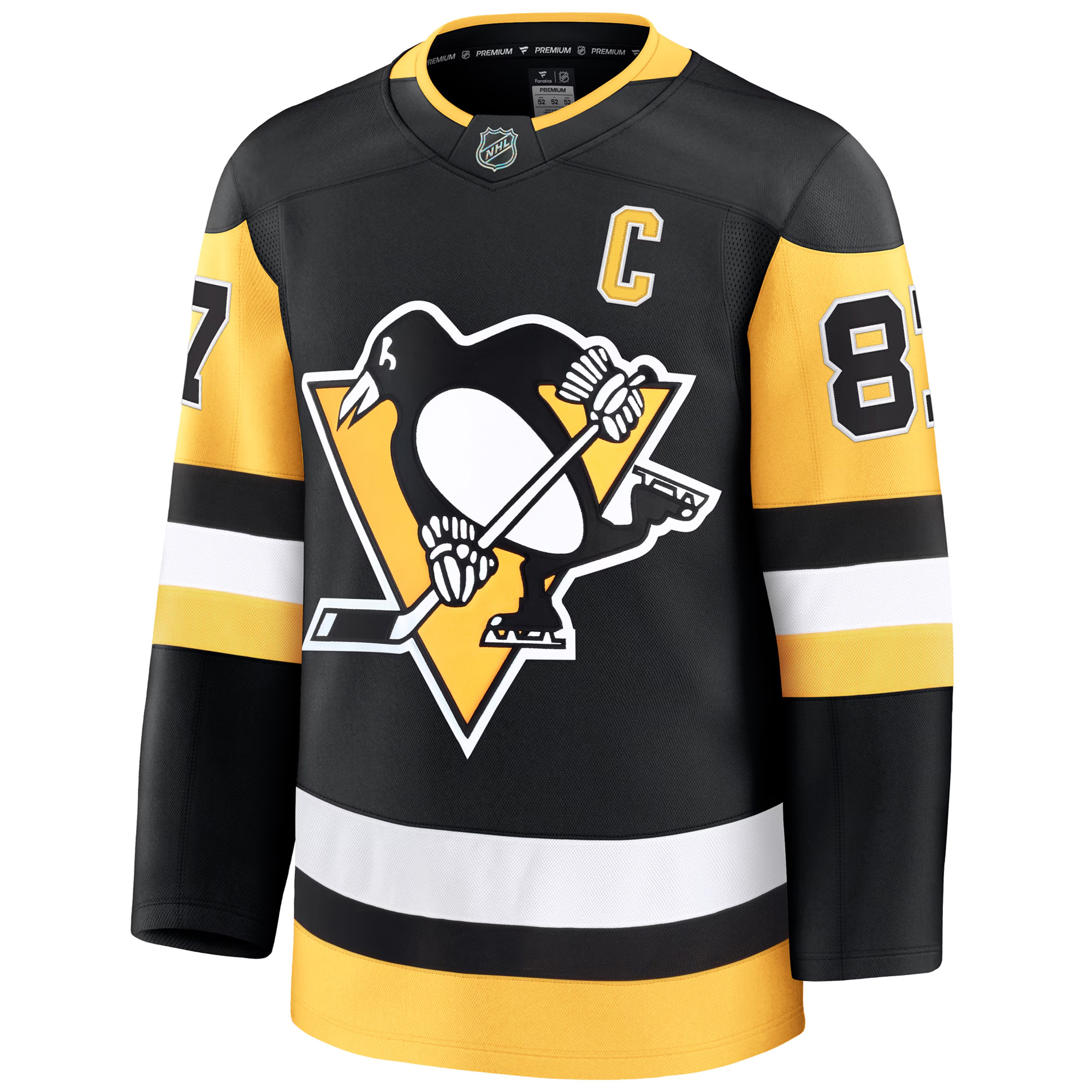 Sidney Crosby Pittsburgh Penguins Black Home Premium Jersey - All Stitched - Image 2