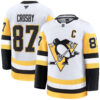 Sidney Crosby Pittsburgh Penguins White Away Premium Jersey - All Stitched