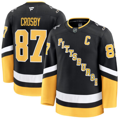 Sidney Crosby Pittsburgh Penguins Black Alternate Premium Jersey - All Stitched