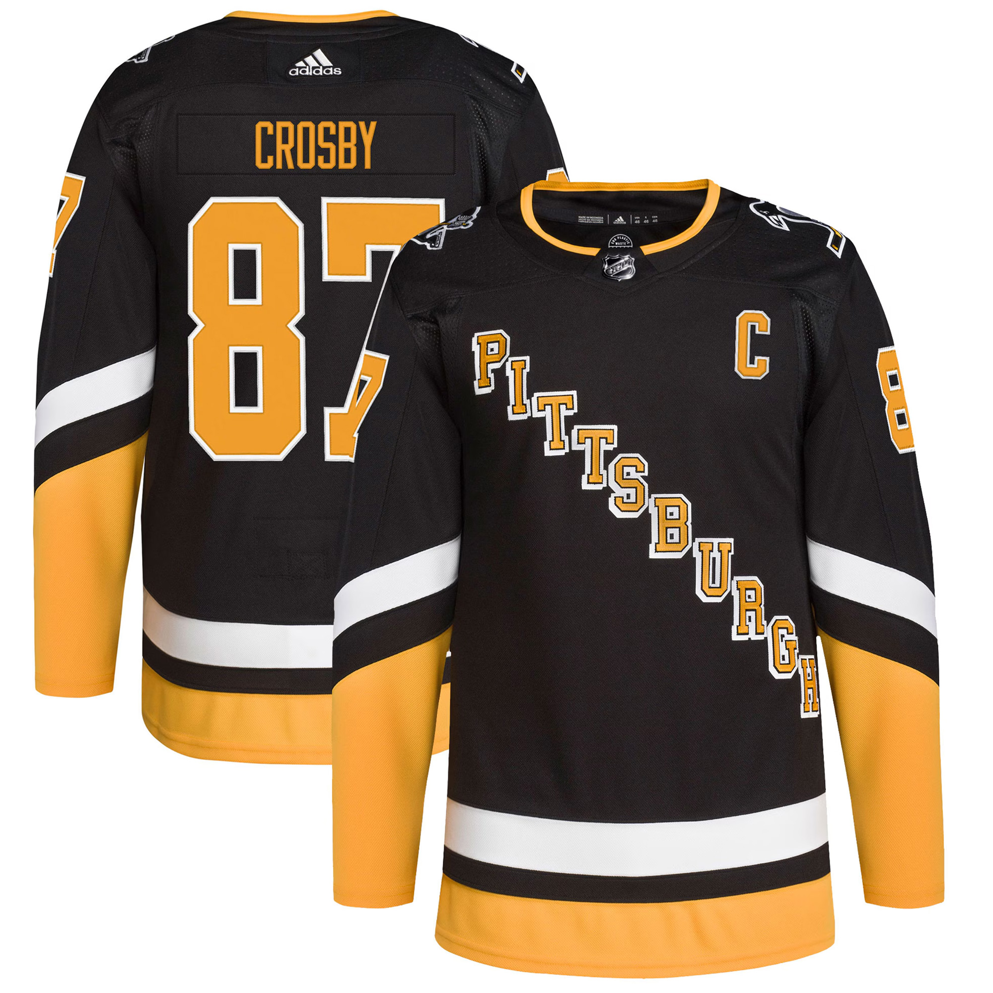 Sidney Crosby Pittsburgh Penguins Black Alternate Primegreen Jersey - All Stitched