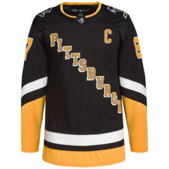 Alternative view of Sidney Crosby Pittsburgh Penguins Black Alternate Primegreen Jersey - All Stitched