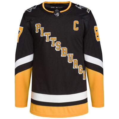 Alternative view of Sidney Crosby Pittsburgh Penguins Black Alternate Primegreen Jersey - All Stitched