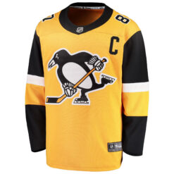 Alternative view of Sidney Crosby Pittsburgh Penguins Gold Alternate Jersey - All Stitched