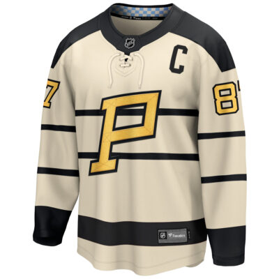 Alternative view of Sidney Crosby Pittsburgh Penguins Cream 2023 Winter Classic Jersey - All Stitched