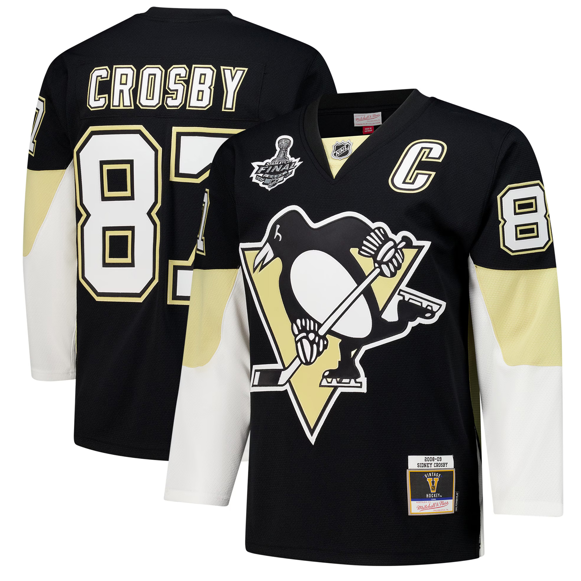 Sidney Crosby Pittsburgh Penguins Black 2008/09 Power Play Jersey - All Stitched