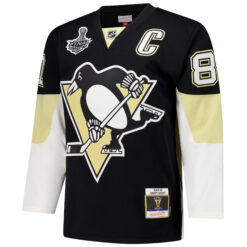 Alternative view of Sidney Crosby Pittsburgh Penguins Black 2008/09 Power Play Jersey - All Stitched