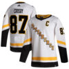 Sidney Crosby Pittsburgh Penguins White 2020/21 Reverse Retro Jersey - All Stitched