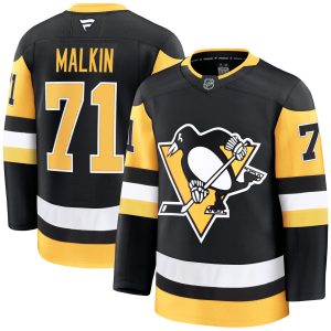 Evgeni Malkin Pittsburgh Penguins Black Home Premium Jersey - All Stitched