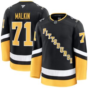 Evgeni Malkin Pittsburgh Penguins Black Alternate Premium Jersey - All Stitched