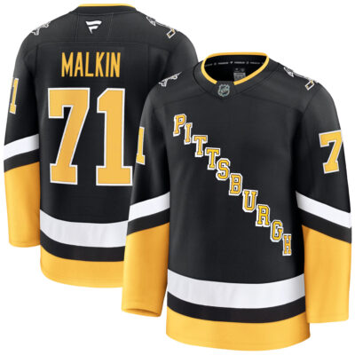 Evgeni Malkin Pittsburgh Penguins Black Alternate Premium Jersey - All Stitched