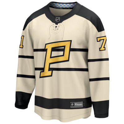 Alternative view of Evgeni Malkin Pittsburgh Penguins Cream 2023 Winter Classic Jersey - All Stitched