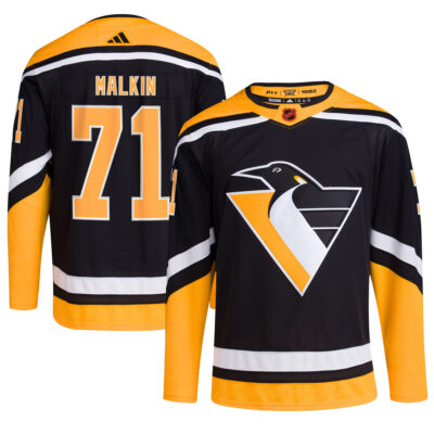 Evgeni Malkin Pittsburgh Penguins Black Reverse Retro 2.0 Jersey - All Stitched