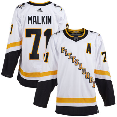 Evgeni Malkin Pittsburgh Penguins White Reverse Retro Jersey - All Stitched