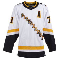 Alternative view of Evgeni Malkin Pittsburgh Penguins White Reverse Retro Jersey - All Stitched