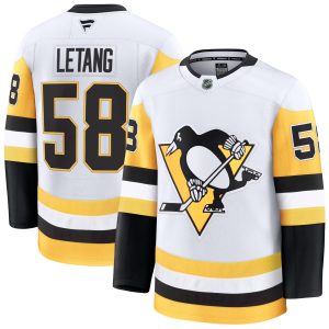 Kris Letang Pittsburgh Penguins White Away Premium Jersey - All Stitched