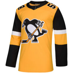 Alternative view of Kris Letang Pittsburgh Penguins Gold Alternate Jersey - All Stitched