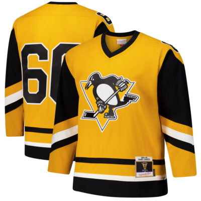 Mario Lemieux Pittsburgh Penguins Gold 1984/85 Power Play Jersey - All Stitched