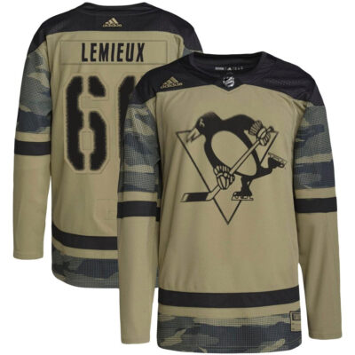 Mario Lemieux Pittsburgh Penguins Camo Military Appreciation Jersey - All Stitched